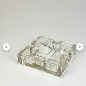 Vintage heavy glass ashtray